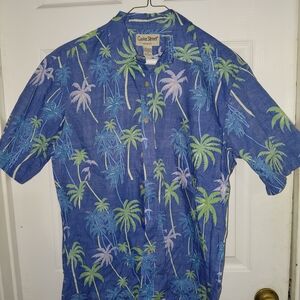 Coast Street Tropical Blue Palm Tree Men's Shirt
